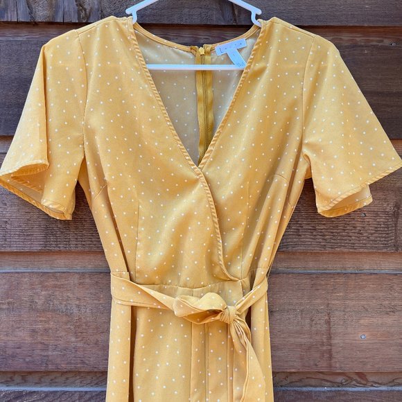 Fun! Yellow Polkadot Jumper Small and Tall - Picture 1 of 5